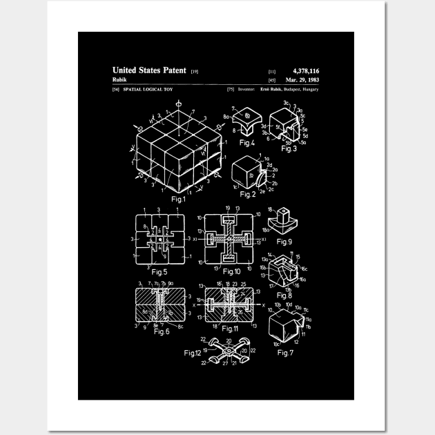 Rubiks Cube Patent Wall Art by Woah_Jonny